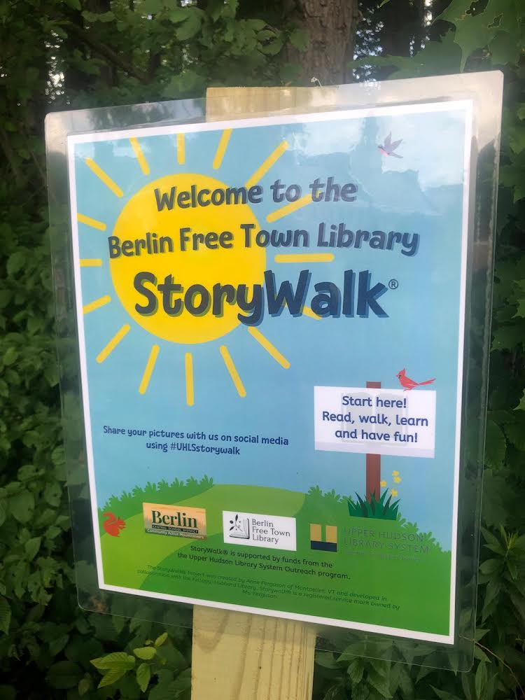 Berlin Free Town Library's Story Walk at the Berlin Elementary School. 